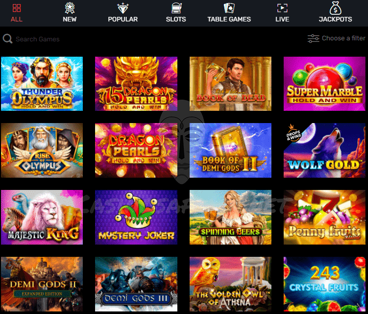 Casino slot games at Slottyway