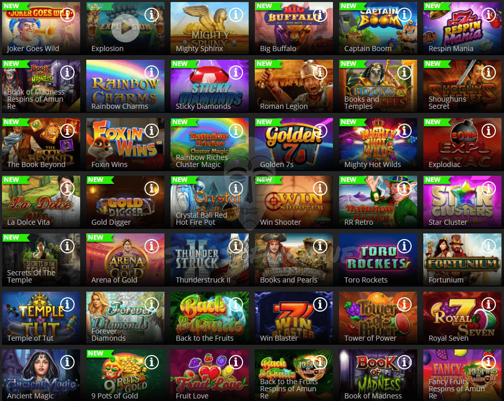 Slot machines at the Regent Play Online Casino