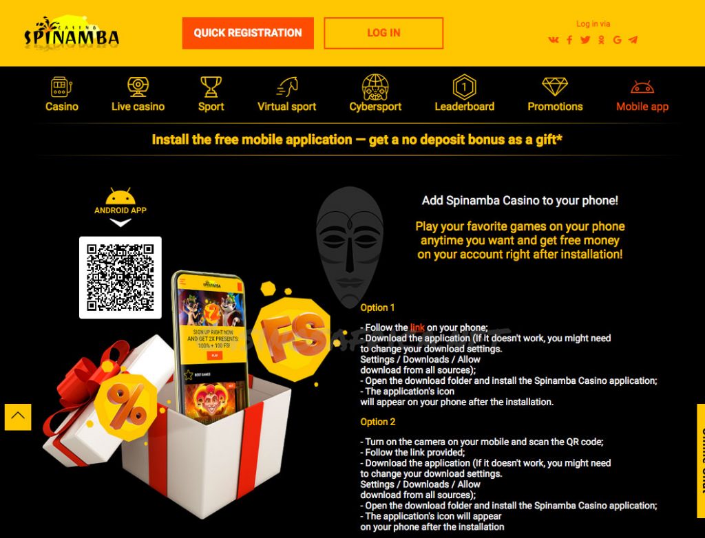 Spinamba Casino mobile