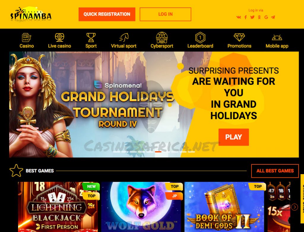 The official site of Spinamba Casino