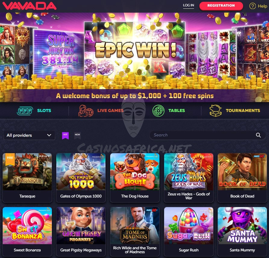 Official website of Vavada casino